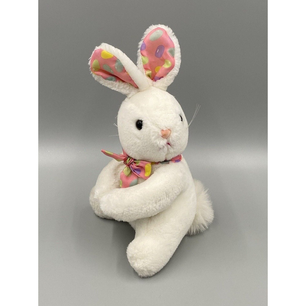 Jelly Bean White Bunny Rabbit Plush 9” Stuffed Animal